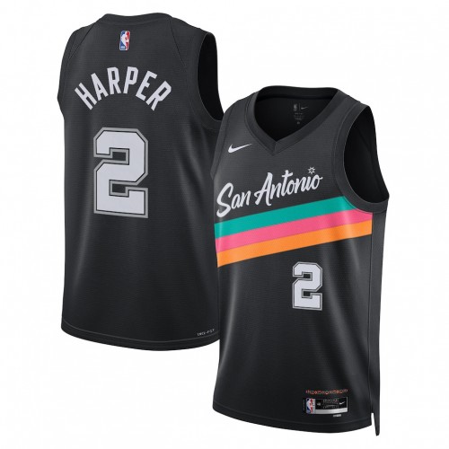 Dylan Harper San Antonio Spurs Nike Unisex 2025/26 Swingman Jersey - Black - City Edition Dylan Harper San Antonio Spurs Nike Unisex 2025/26 Swingman Jersey - Black - City Edition