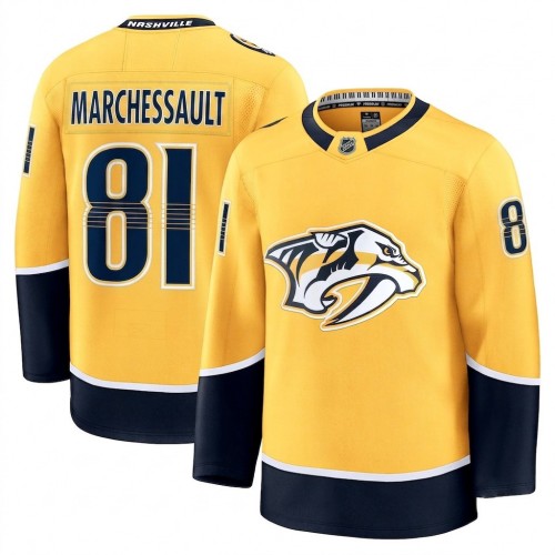 Jonathan Marchessault Nashville Predators Home Premium Jersey - Yellow Jonathan Marchessault Nashville Predators Home Premium Jersey - Yellow