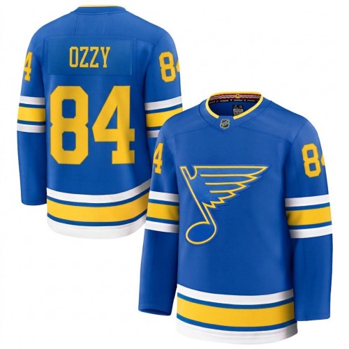 Aleksanteri Ozzy St. Louis Blues Home Premium Custom Jersey - Blue