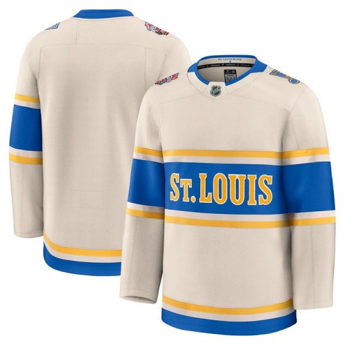 St. Louis Blues 2025 NHL Winter Classic Premium Blank  Jersey - Cream