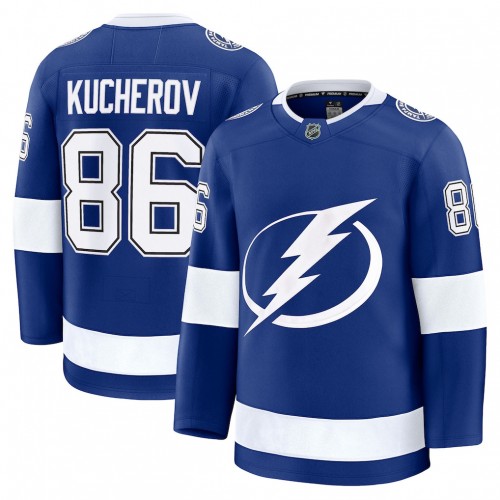 Nikita Kucherov Tampa Bay Lightning Blue Home Premium Jersey Nikita Kucherov Tampa Bay Lightning Blue Home Premium Jersey