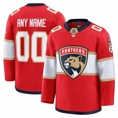 Florida Panthers Fanatics Red Home Premium Custom Jersey Florida Panthers Fanatics Red Home Premium Custom Jersey
